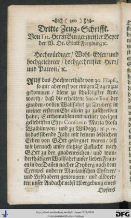 Dritte Zeug-Schrifft.