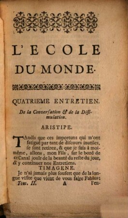 L' école du monde, 2. (1739)