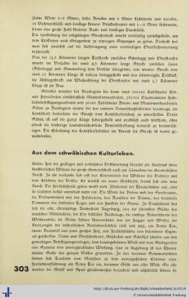 Aus dem schwäbischen Kulturleben.