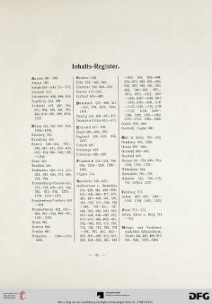 Inhaltsregister