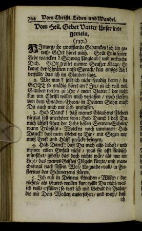 Vom Heil. Gebet Vatter Unser insgemein.