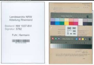 Entnazifizierung Hermann Fuhr , geb. 24.04.1887 (Postamtmann)