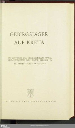Gebirgsjäger auf Kreta