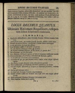 Locus Decimus Quartus. - Locus Decimus Quintus.