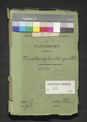 Verwaltungsbericht für 1876