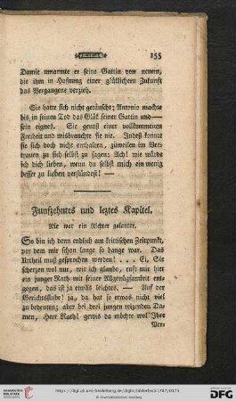 Funfzehntes und leztes Kapitel