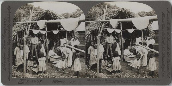 "Caribs" during the preparation of casava