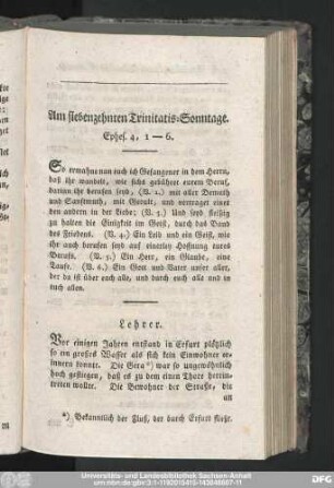 Am siebenzehnten Trinitatis-Sonntage. Ephes. 4, 1-6.