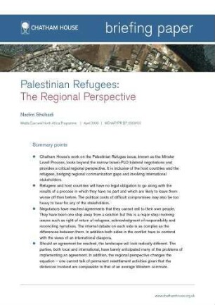 Palestinian refugees: the regional perspective