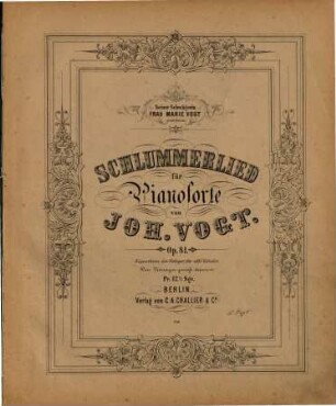 Schlummerlied : für Pianoforte ; Op. 81