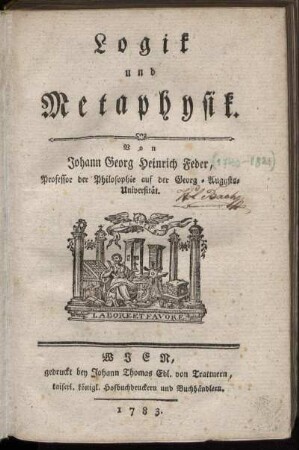 Logik und Metaphysik