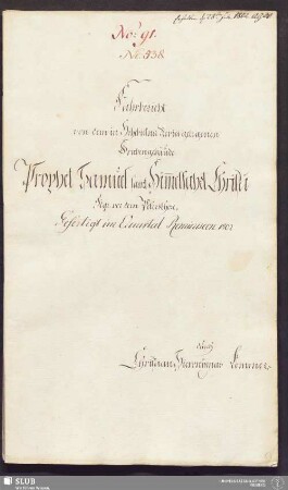 Fahrbericht von dem in Hohebirkner Revier gelegenen Grubengebäude Prophet Samuel sam̄t Him̄elfahrt Christi Fdgr. vor dem Petersthore - 17.6431 4.