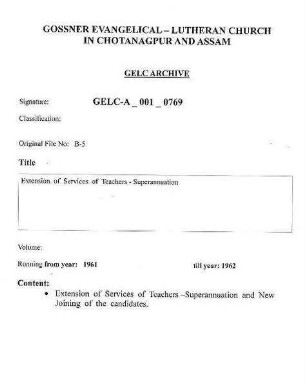 Extension of Services of Teachers - Superannuation