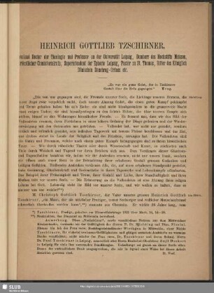 [Heinrich Gottlieb Tzschirners Leben und Wirken]