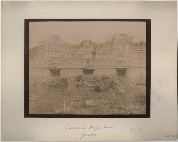 Casa de las Monjas. (Nun's house). Northern building, south façade. (Duplicate of Mex-MII-87a)