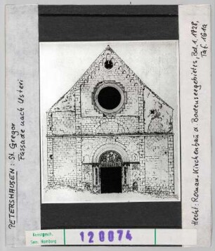 Petershausen, St. Gregor: Fassade nach Usteri