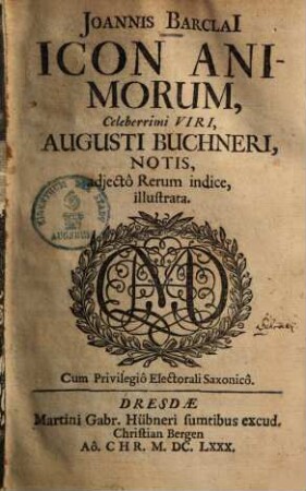 Joannis Barclaii Icon Animorum