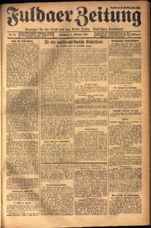 Ausgabe vom Dienstag, den 08. Februar 1927.