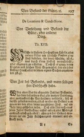 297-307, Titulus XVII - XIX