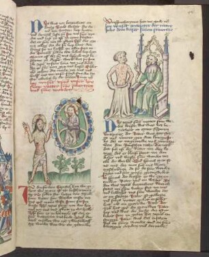 Christus zeigt Gottvater seine Wunden; Antipater zeigt Julius Caesar seine Narben; (Kapitel 39)