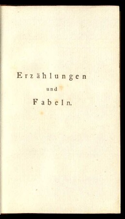Erzählungen und Fabeln
