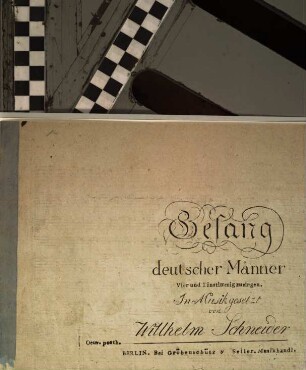 Gesang deutscher Männer : vier und einstimmig zu singen ; Oeuv. posth.