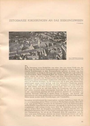 Zeitgemässe Förderungen an das Siedlungswesen [5. Fortsetzung]