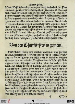 Von den Churfürsten in gemein