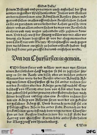 Von den Churfürsten in gemein