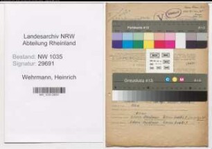 Entnazifizierung Heinrich Wehrmann , geb. 03.08.1889 (Feuerwehrmann)