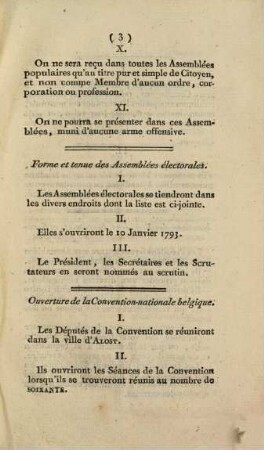 Instruction Sur le mode des Assemblées et des Elections populaires dans la Belgique