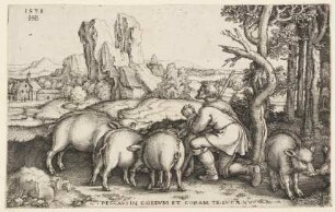 Der verlorene Sohn hütet die Schweine