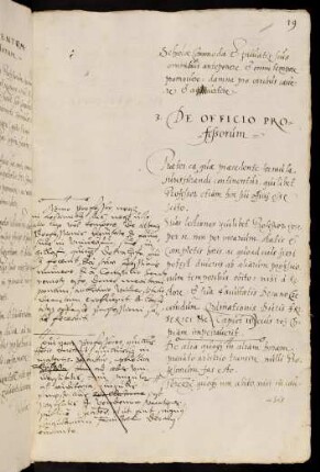 3. De Officio Professorum.