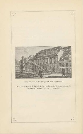Das Theater in Bamberg zur Zeit Hoffmanns