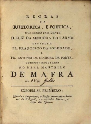 Regras da rhetorica, e poetica