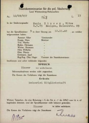 Zinser, Paula