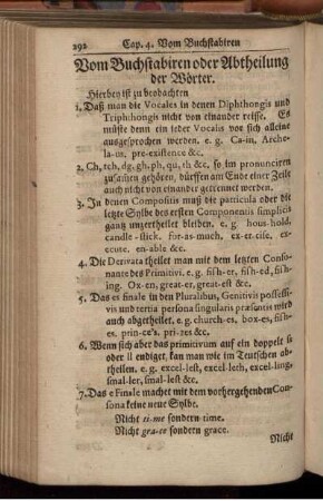 Vom Buchstabiren oder Abtheilung der Wörter.