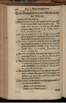 Vom Buchstabiren oder Abtheilung der Wörter.