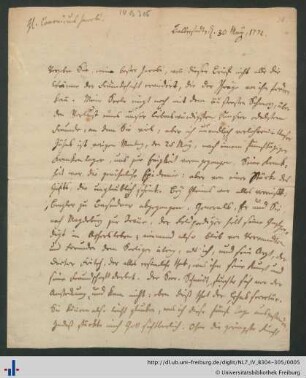 Brief vom 30.03.1772.