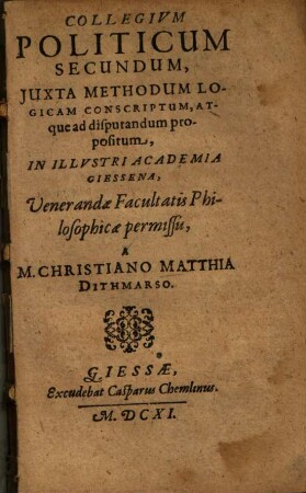 Collegium Politicum, [1]