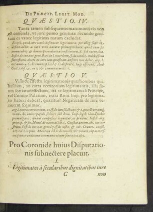 Pro Coronide huius Disputationis subnectere placuit.