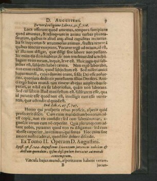 Ex Tomo II. Operum D. Augustini.