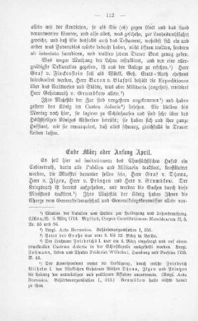 Ende März oder Anfang April