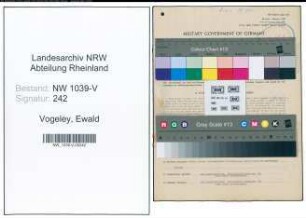 Entnazifizierung Ewald Vogeley , geb. 29.12.1903 (Bueroangestellter)