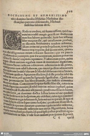 MICHAELIS STIFELII ARITHMETICAE LIBER SECVNDVS, DE NVmeris irrationalibus.