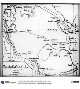 Karte von ehemals Deutsch-Ost-Afrika