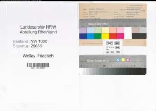 Entnazifizierung Friedrich Wolley, geb. 19.02.1887 (Postangest.)
