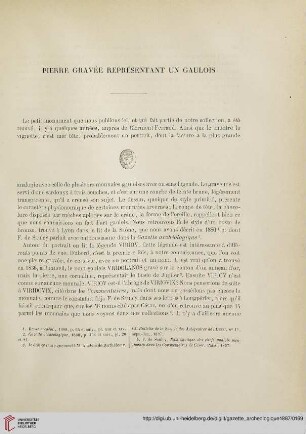 Pierre gravée représentant un gaulois