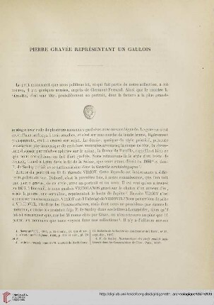 Pierre gravée représentant un gaulois