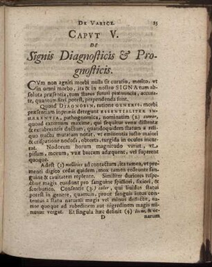 Caput V. De Signis Diagnosticis & Prognosticis.